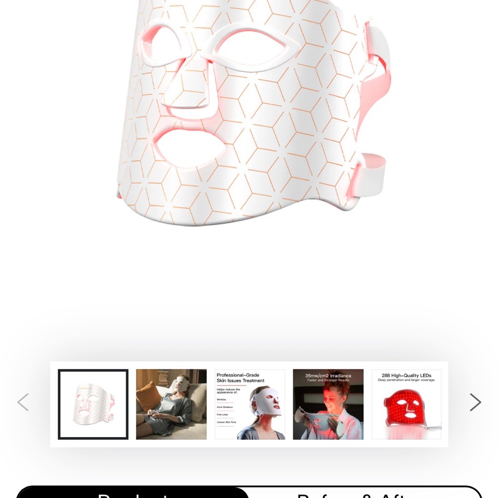 Megelin LED Red Light Therapy Face Mask